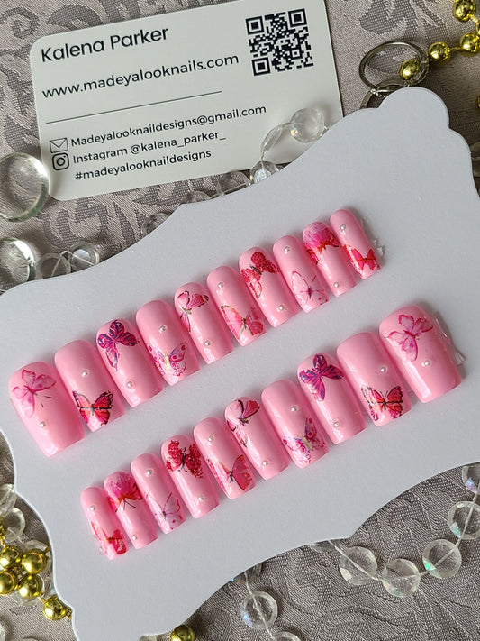 Pink N Pearl Butterflies